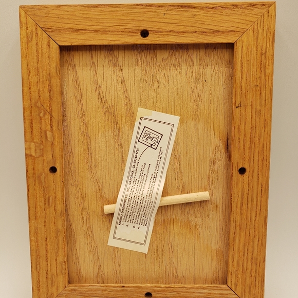 Vintage Kimberly Enterprises Framed Art Tile 1970's Girl Ocean Beach Shore Shell - Picture 5 of 5